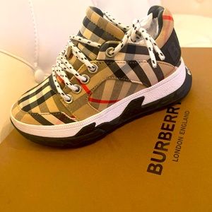 Kids Brockton Burberry Check Sneakers